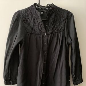 H&M Victorian 3/4 Sleeve Top